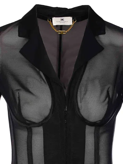 Elisabetta Franchi Classic Blazer Jacket In Black