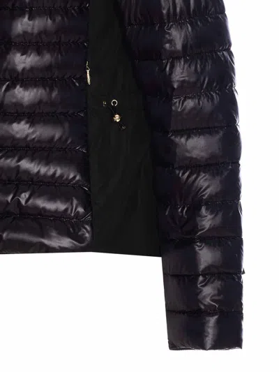 Herno Sleek Hooded Puffer Jacket With Goose Down Insulation And Zip Closure In Black