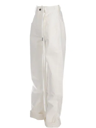Ann Demeulemeester White Claire 5-pockets Comfort Trousers