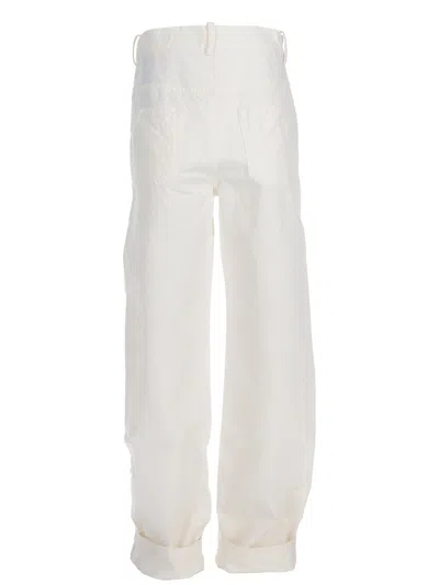 Ann Demeulemeester White Claire 5-pockets Comfort Trousers