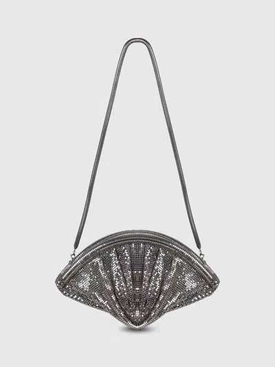 Rabanne Silver Pixel Clutch In Plata