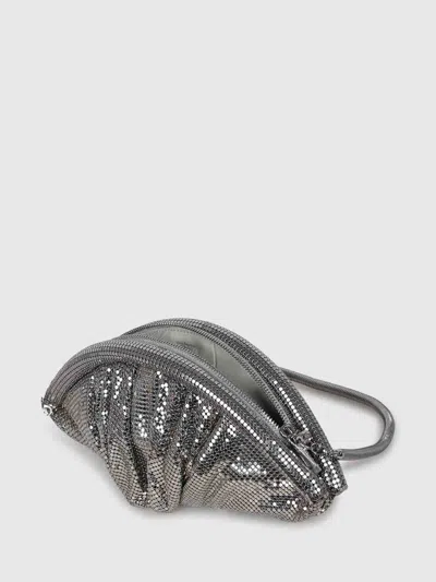 Rabanne Silver Pixel Clutch In Plata