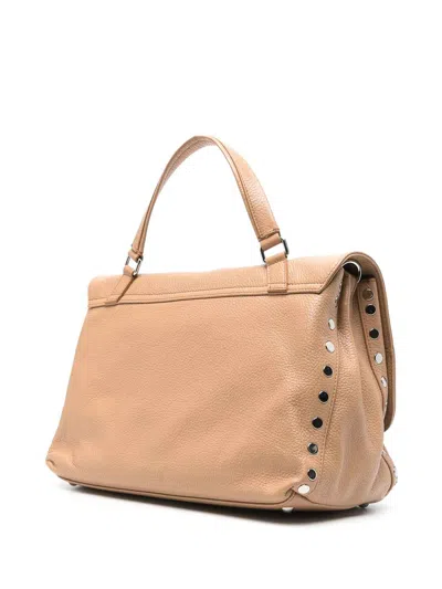 Zanellato Postina Daily Medium Leather Handbag In Beis