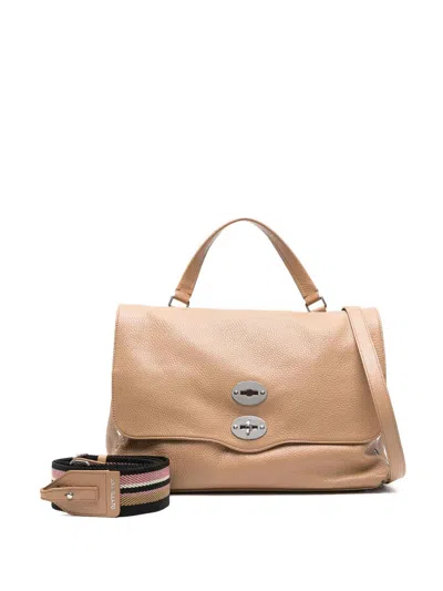 Zanellato Postina Daily Medium Leather Handbag In Beis
