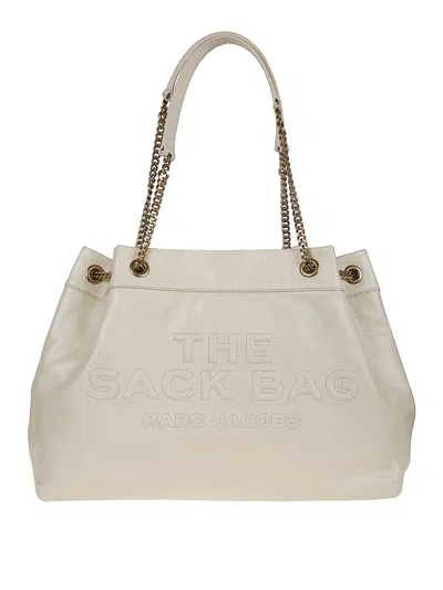 Marc Jacobs Leather Chain Sack Strap In Gris Claro