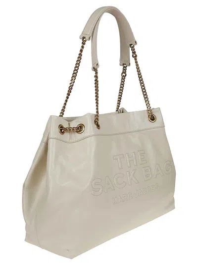 Marc Jacobs Leather Chain Sack Strap In Gris Claro