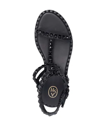 Ash Play Bis Model Sandal With Black Leather Straps