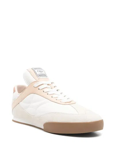 Chloé Chloè Kick Leather Sneakers In White