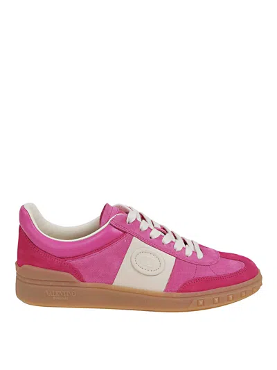 Valentino Velcro Sneakers In Cyclamen And Pink In Pink