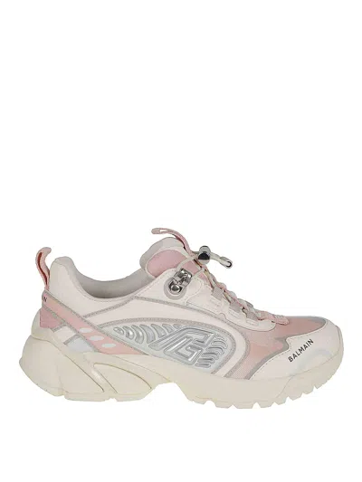 Balmain Cosmic Dust Trainers In Technical Materials In Crema