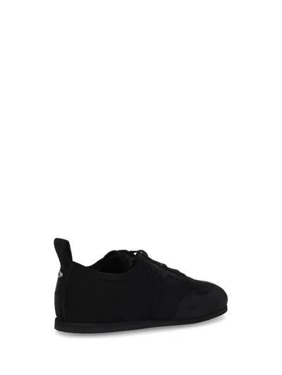Ann Demeulemeester Suede Finish Sneakers Rubber Sole In Negro