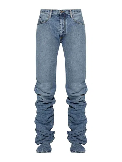 Attico Extra Long Denim Jeans For Tall Individuals In Blue