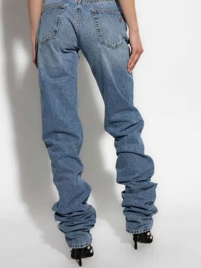 Attico Extra Long Denim Jeans For Tall Individuals In Blue