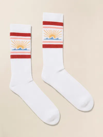 Faherty Sun And Waves Sock In Red Horizon