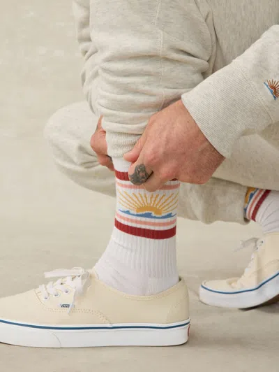 Faherty Sun And Waves Sock In Red Horizon