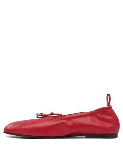 Alohas Leather Rosalind Ballerinas In Red