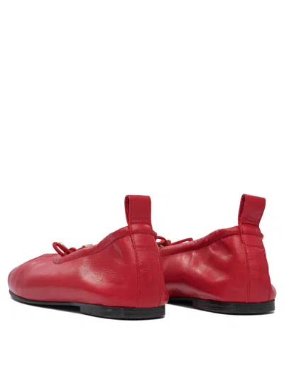 Alohas Leather Rosalind Ballerinas In Red