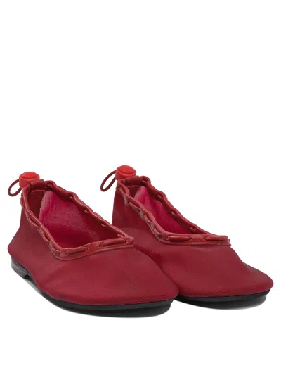 Alohas Gill Mesh Red Leather Ballet Flats