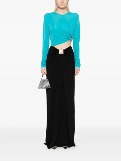 Christopher Esber Bezel Quartz Long-sleeved Top In Blue