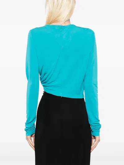 Christopher Esber Bezel Quartz Long-sleeved Top In Blue