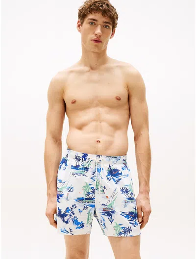 Tommy Hilfiger Tropical Print 7" Swim Trunk In Tropical Conversational