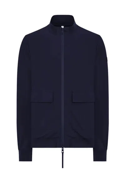 Duno Trevi Sound Bomber Jacket In Warp-knitted Technical Fabric In Blu