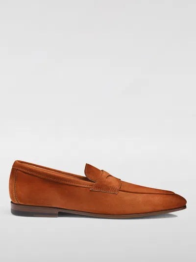 Santoni Loafers  Men Color Orange In Orange