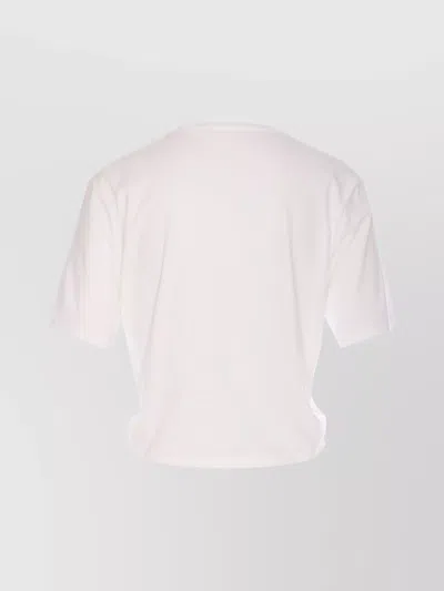 Liu •jo Crewneck T-shirt With Piercing And Knot