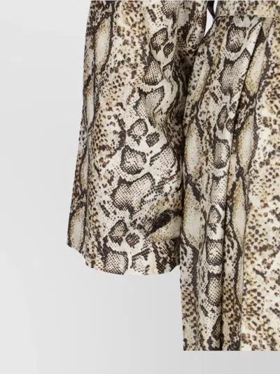 Isabel Marant Printed Animal Belted Waist Long Jacket