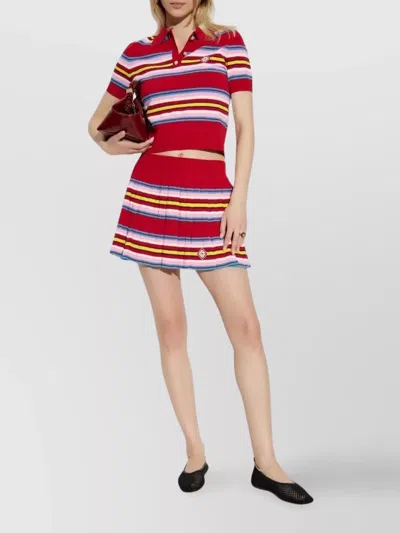 Casablanca Striped Mini Skirt In Multi