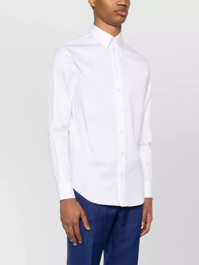 Emporio Armani Shirt Linen Collar Button-down In White