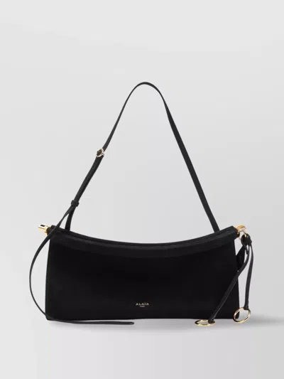 Alaïa Alaia Goatleather Shoulder Bag In Black