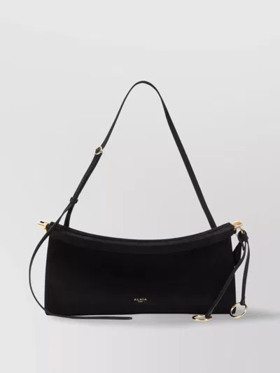 Alaïa Alaia Goatleather Shoulder Bag In Black