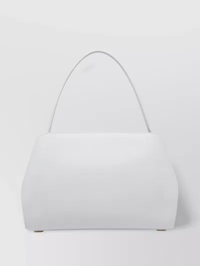 Ferragamo Medium Shoulder Bag Gold Hardware In White