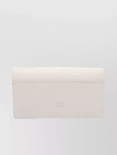 Pinko Bird Embellished Rectangular Wallet With Gold Hardware