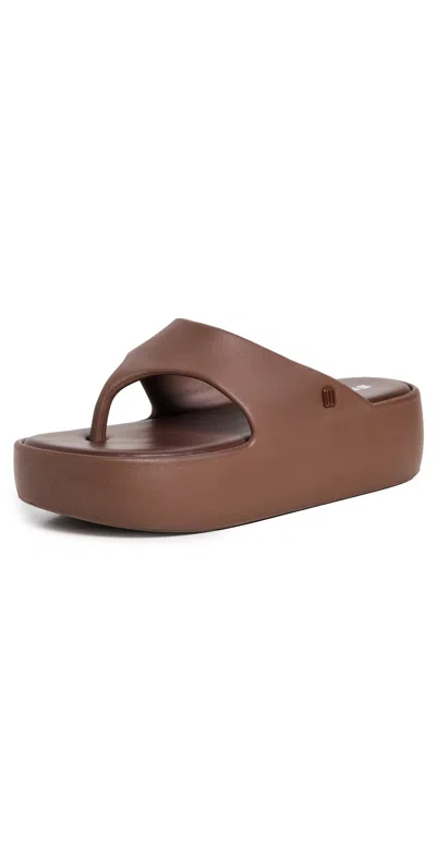 Melissa Free Platform Thong Sandals Bronze