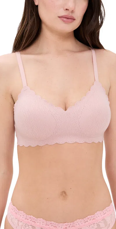 B.tempt'd By Wacoal B. Tempt'd By Wacoal B. Wow'd Lace Wirefree Bra Blush Pink In Blush Pink