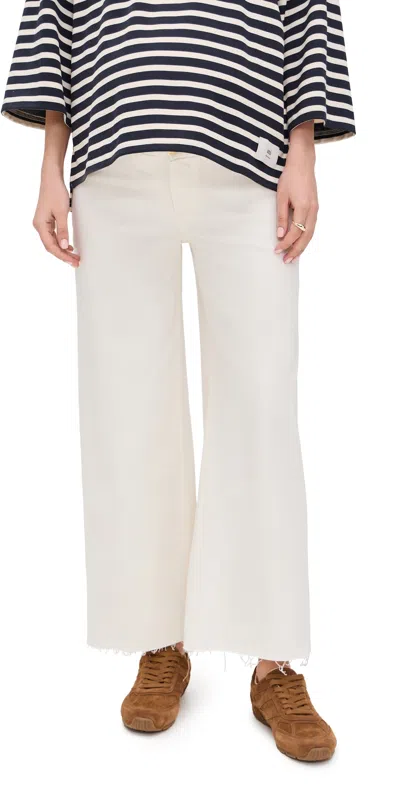 Dl1961 Hepburn Maternity High Rise Wide Leg Jeans Eggshell (vintage) In Eggshell (vintage)