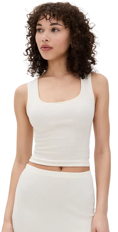 Éterne Square Neck Tank Top In Cream