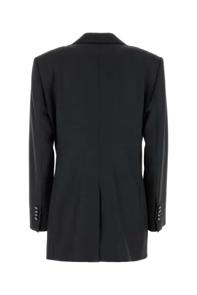 Dolce & Gabbana Graphite Wool Blazer In Black