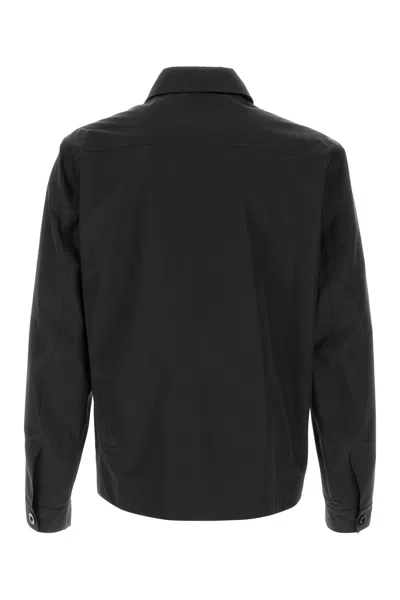 Ten C Black Nylon Blend Bonded Shirt