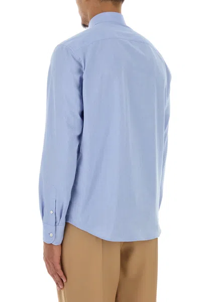 Valentino Regular Fit Pocket Shirt In Blue