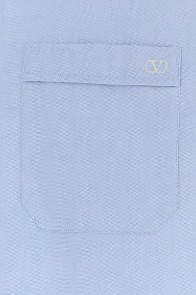 Valentino Regular Fit Pocket Shirt In Blue