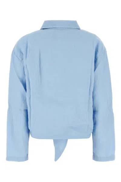 Lois Light Blue Linen Shirt In Blue