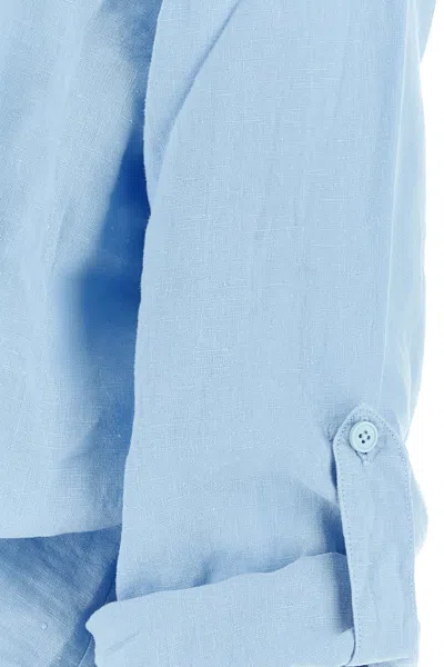 Lois Light Blue Linen Shirt In Blue