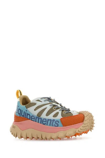 Moncler Chunky Sole Mesh Panels Pull Tab Sneakers In Multicoloured