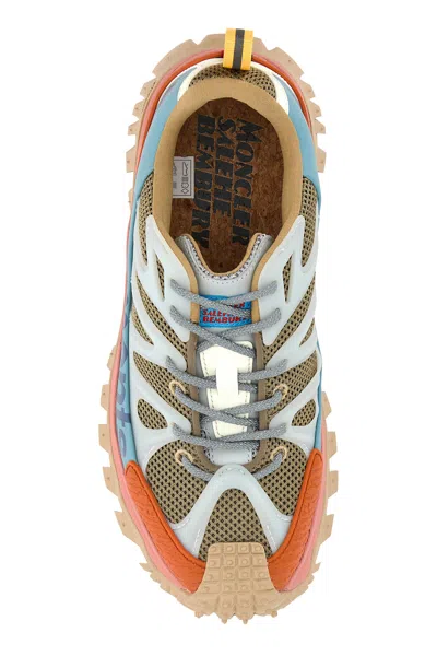 Moncler Chunky Sole Mesh Panels Pull Tab Sneakers In Multicoloured