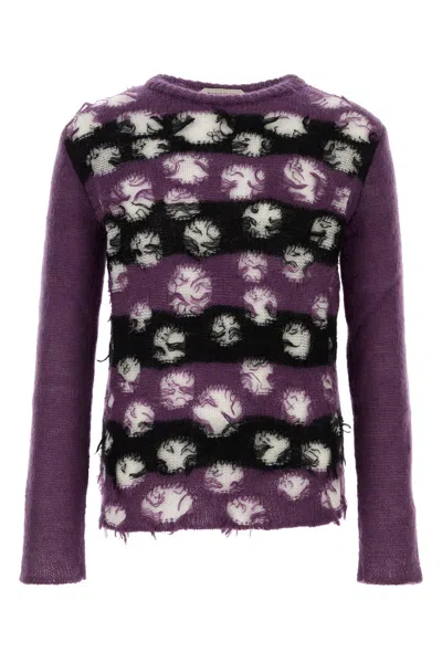 Namacheko Wool Blend Crew-neck Sweater With Intentional Rips