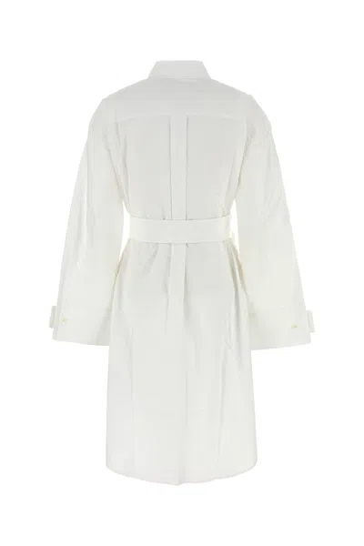 Jw Anderson Abito Chemisier In Popeline Bianco  Donna