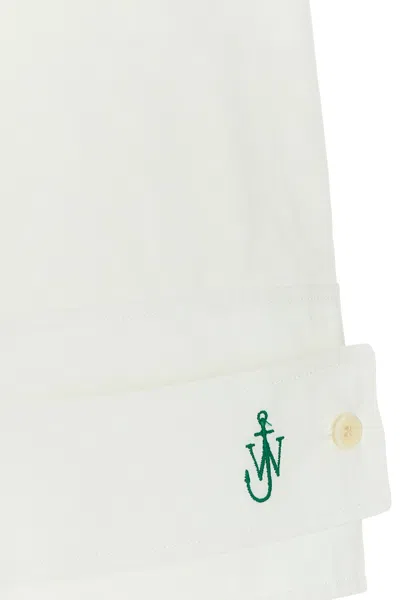 Jw Anderson Abito Chemisier In Popeline Bianco  Donna